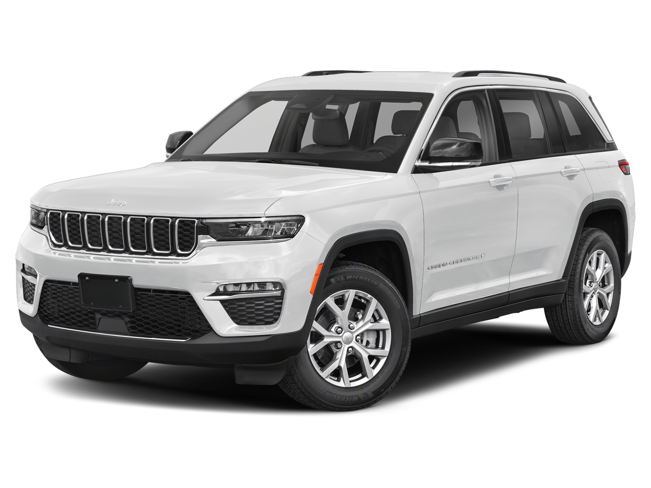 2023 Jeep Grand Cherokee Limited in Bright White Clearcoat — front three-quarter view