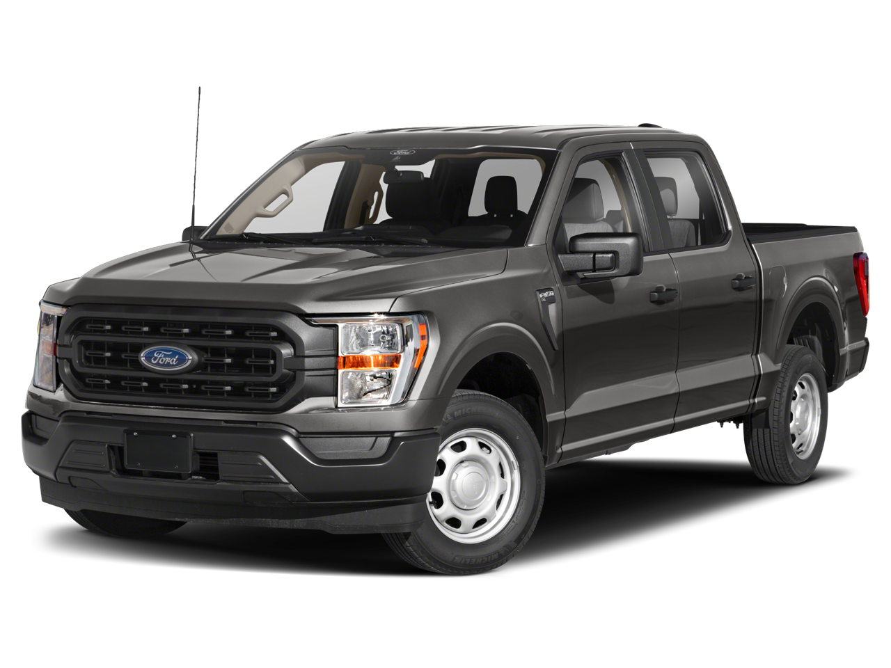2022 Ford F-150 XLT in Silver Metallic — front three-quarter view