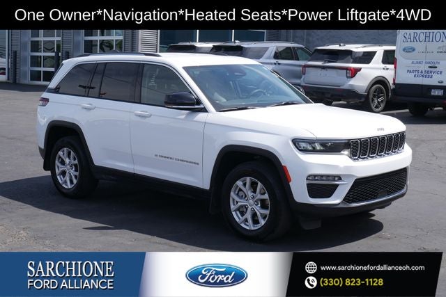 2023 Jeep Grand Cherokee Limited in Bright White Clearcoat — front three-quarter view