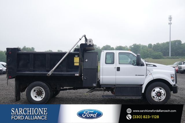 2018 Ford F-750SD Base w/Dump Body in Oxford White — front three-quarter view