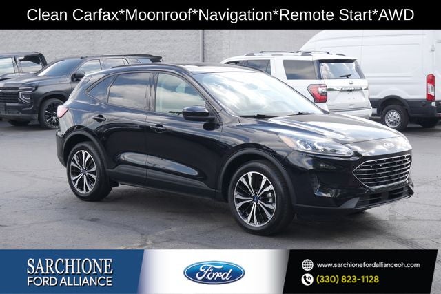 2021 Ford Escape SE in Agate Black Metallic — front three-quarter view