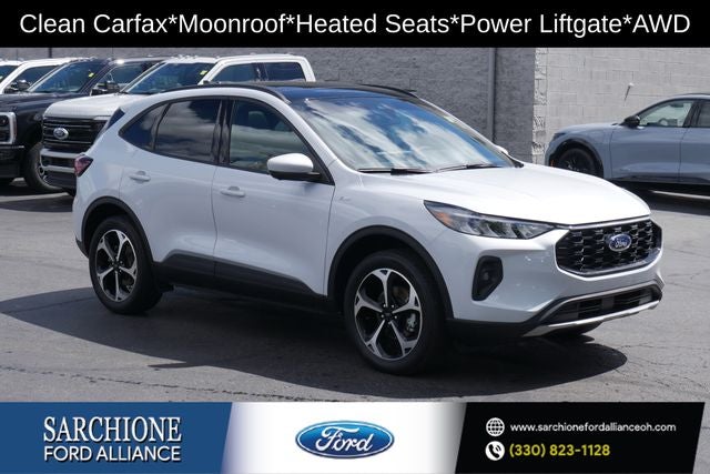 2025 Ford Escape ST-Line Select in Space Silver Metallic — front three-quarter view