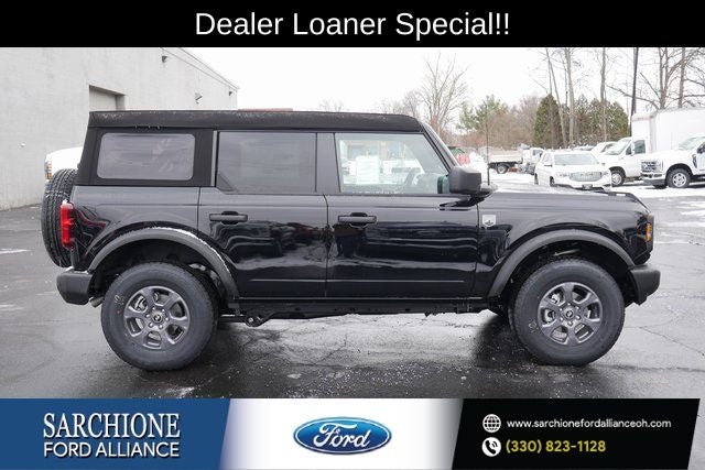 2025 Ford Bronco Big Bend in Shadow Black — front three-quarter view