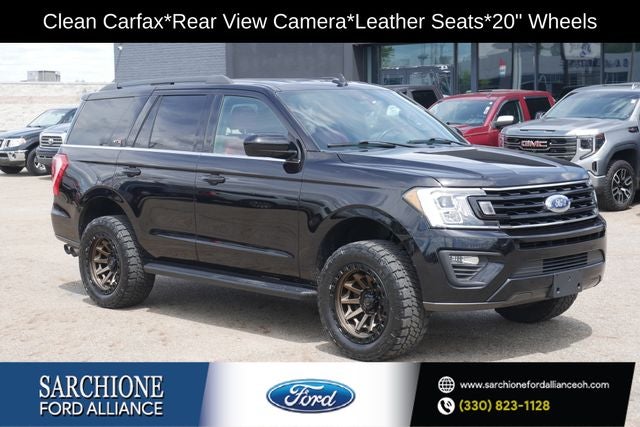 2021 Ford Expedition XL in Agate Black Metallic — front three-quarter view