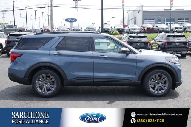 2026 Ford Explorer Active in Vapor Blue Metallic — front three-quarter view