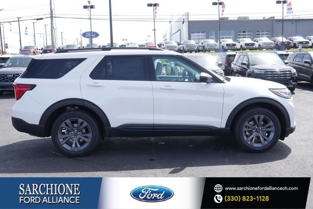 2026 Ford Explorer Active in White Metallic — front three-quarter view
