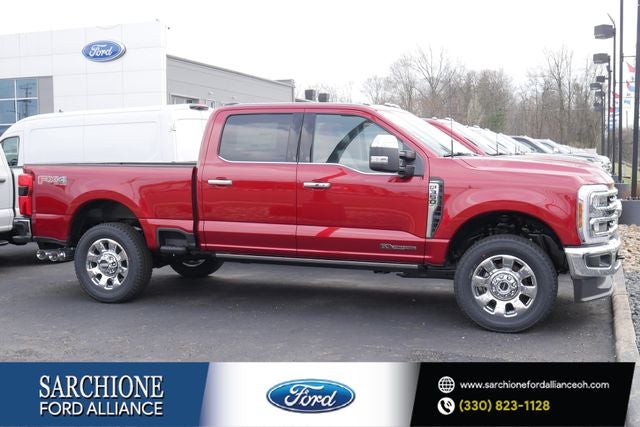 2026 Ford F-350SD Lariat in Ruby Red Metallic — front three-quarter view