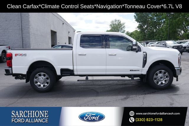 2024 Ford F-350SD King Ranch in Star White Metallic Tri-Coat — front three-quarter view