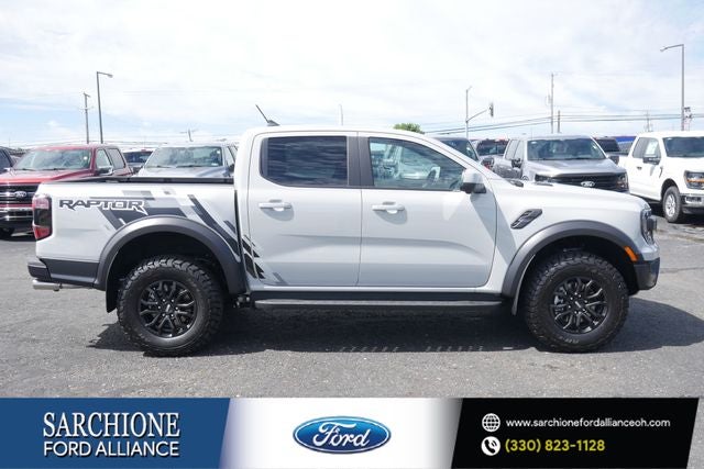 2026 Ford Ranger Raptor in Avalanche — front three-quarter view