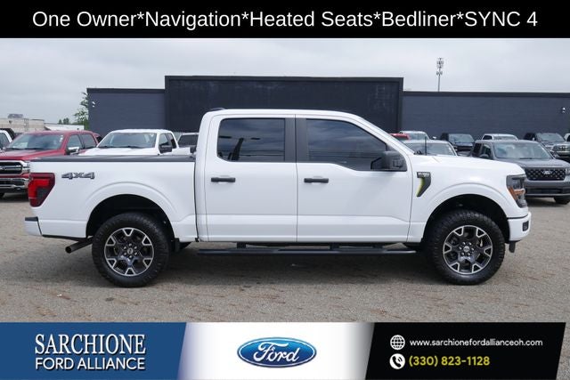 2024 Ford F-150 STX in Oxford White — front three-quarter view