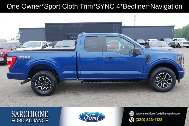 2023 Ford F-150 XL in Atlas Blue Metallic — front three-quarter view