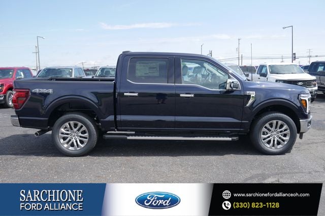 2026 Ford F-150 Lariat in Blue Metallic — front three-quarter view