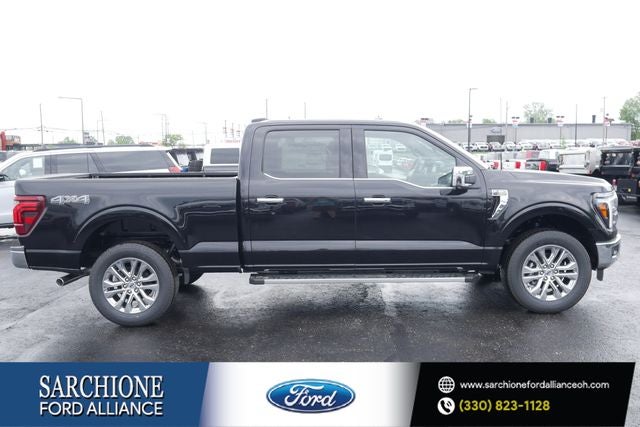 2026 Ford F-150 Lariat in Black Metallic — front three-quarter view