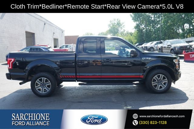 2016 Ford F-150 XLT in Shadow Black — front three-quarter view