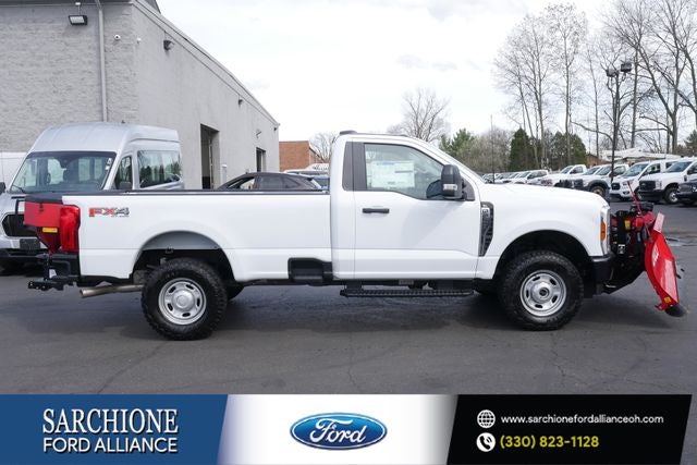 2026 Ford F-250SD XL w/Snowplow and Spreader in Oxford White — front three-quarter view