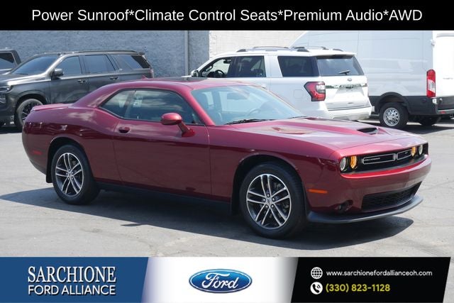 2019 Dodge Challenger GT in Octane Red Pearlcoat — front three-quarter view