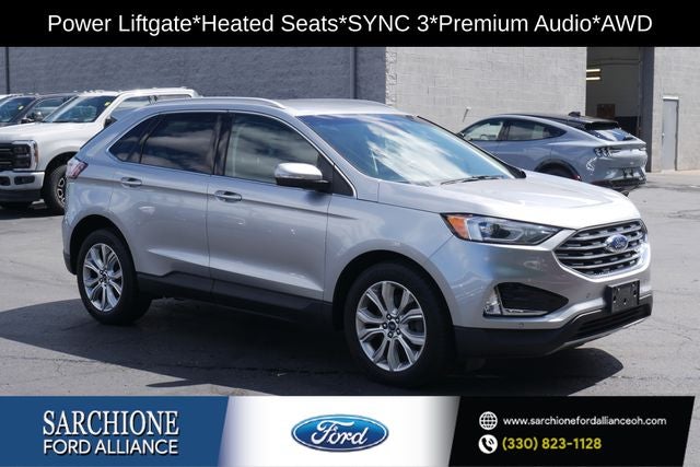 2020 Ford Edge Titanium in Silver Metallic — front three-quarter view