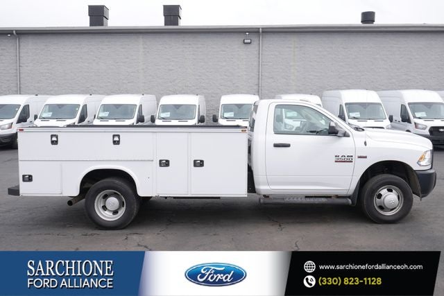 2018 RAM 3500 Tradesman 167.5 WB in Bright White Clearcoat — front three-quarter view