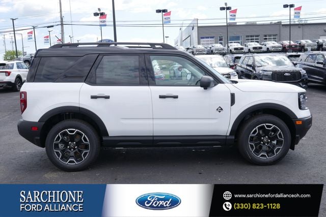 2026 Ford Bronco Sport Outer Banks in Oxford White — front three-quarter view