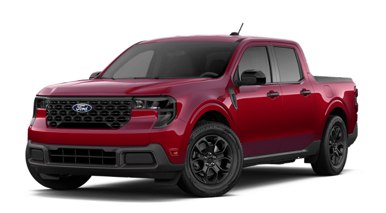 2026 Ford Maverick XLT in Ruby Red Metallic — front three-quarter view