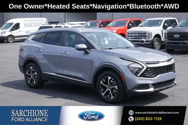 2023 Kia Sportage EX in Everlasting Silver — front three-quarter view